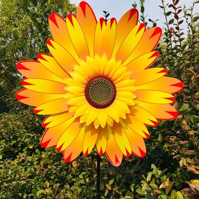 Sunflower Windmill Περιστρεφόμενος Ηλίανθος Wind Spinner Stake Μόνιμος γκαζόν Flower Pinwheel Υπαίθριο πάρτι στον κήπο Διακόσμηση για πικ-νικ