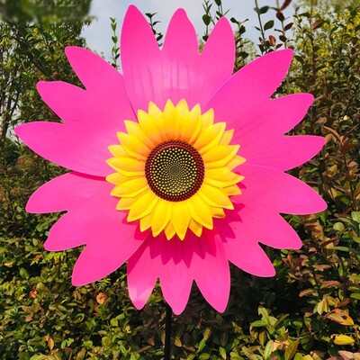 Sunflower Windmill Περιστρεφόμενος Ηλίανθος Wind Spinner Stake Μόνιμος γκαζόν Flower Pinwheel Υπαίθριο πάρτι στον κήπο Διακόσμηση για πικ-νικ
