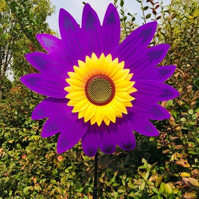 Sunflower Windmill Περιστρεφόμενος Ηλίανθος Wind Spinner Stake Μόνιμος γκαζόν Flower Pinwheel Υπαίθριο πάρτι στον κήπο Διακόσμηση για πικ-νικ