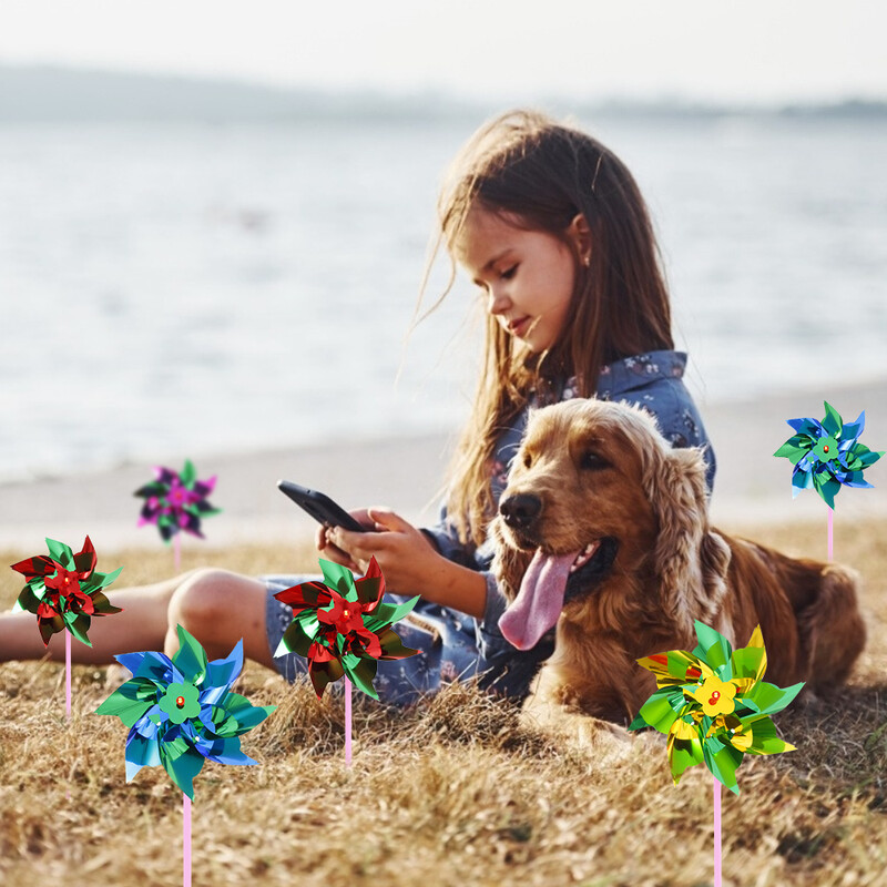 50 komada plastične šarene vjetrenjače dječje igračke vjetrenjače za zabavu DIY vjetrenjača za travnjak ukrasne vjetrenjače za vrtno uređenje dvorišta darovi