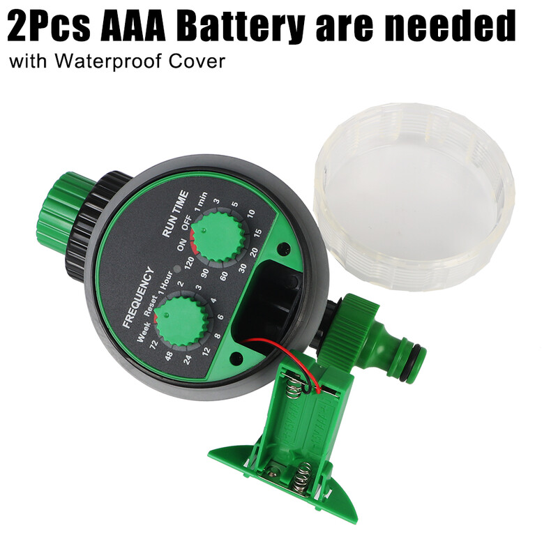 Elektronički mjerač vremena za vodu s dva kotača Automatski regulator za navodnjavanje u vrtu Kuglasti ventil Zeleni sustav za navodnjavanje kap po kap Radi na baterije