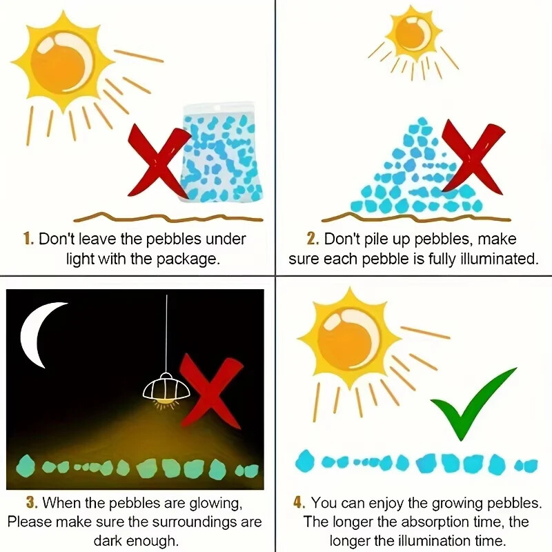 100 komada vrtnog dekora, svjetlećeg kamenja koje svijetli u mraku, ukrasnog kamenčića, vanjske dekoracije akvarija, dodaci za akvarij