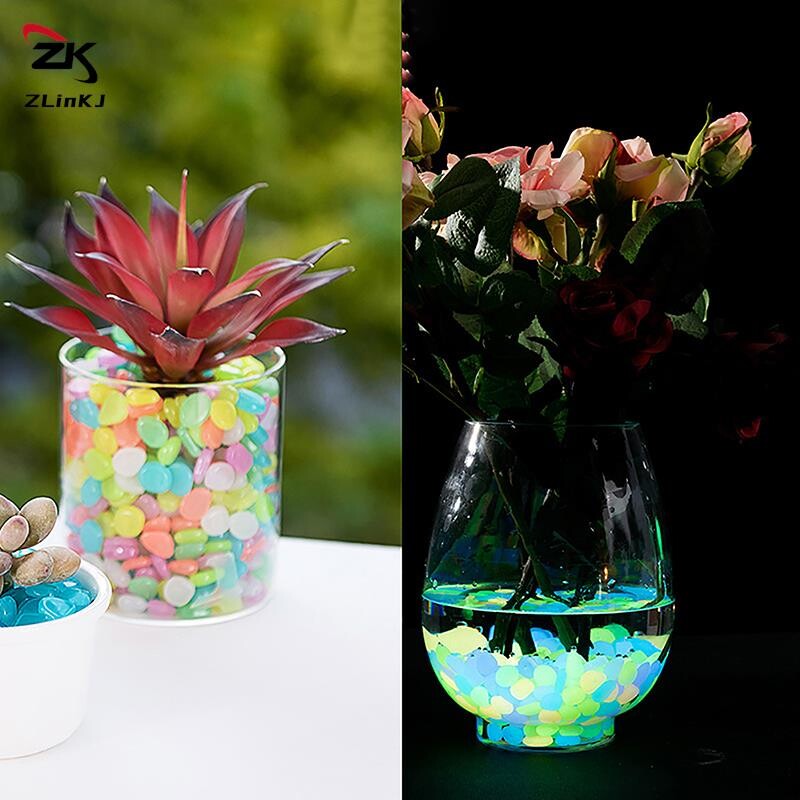 100 komada vrtnog dekora, svjetlećeg kamenja koje svijetli u mraku, ukrasnog kamenčića, vanjske dekoracije akvarija, dodaci za akvarij