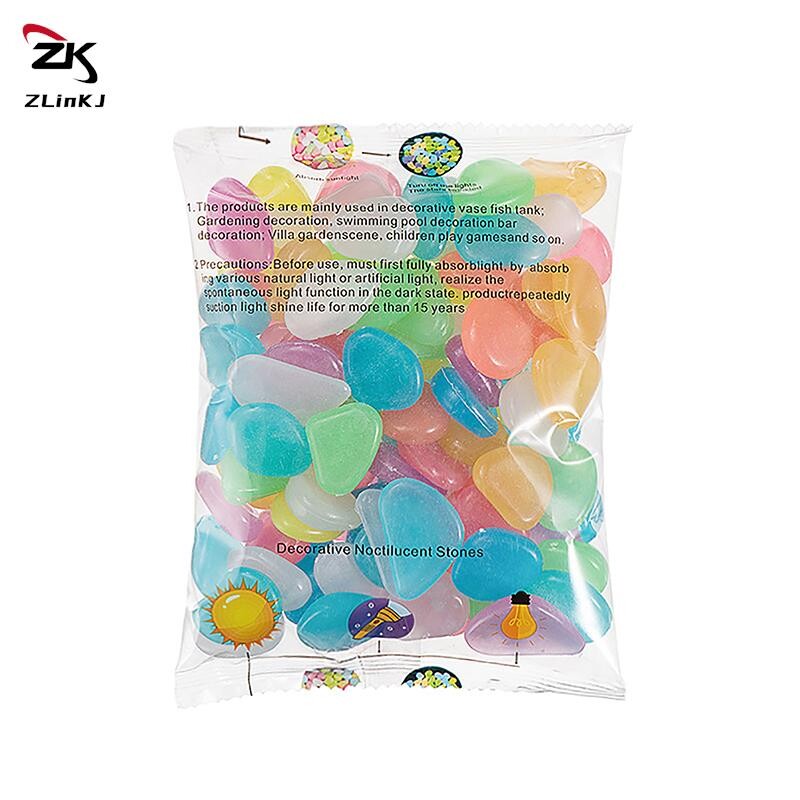 100 komada vrtnog dekora, svjetlećeg kamenja koje svijetli u mraku, ukrasnog kamenčića, vanjske dekoracije akvarija, dodaci za akvarij