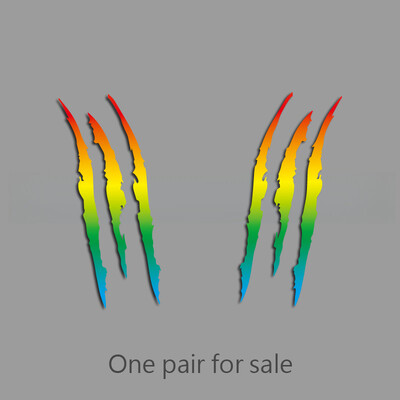 Šaunūs trijų nagų ženklų kūrybingi ir juokingi lipdukai animacinių filmų gerbėjams ir mėgėjams, aukštos kokybės automobilių sunkvežimiams, motociklams ir nešiojamiesiems kompiuteriams