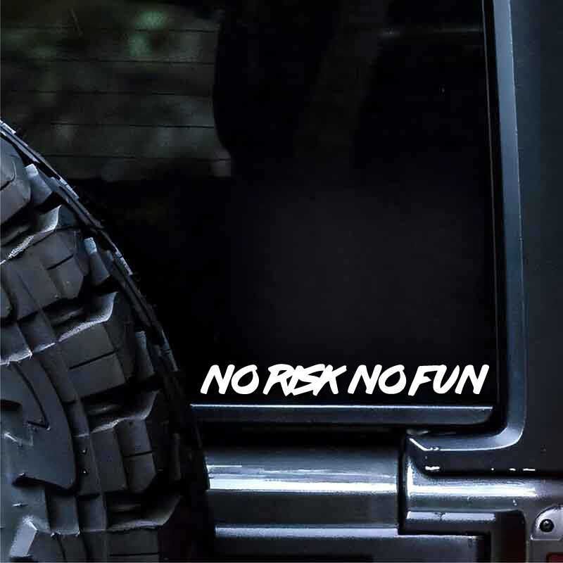 bez rizika, bez zabave, smiješni slogan, kreativne i smiješne naljepnice za obožavatelje i ljubitelje crtića, visoke kvalitete za automobile, kamione, motocikle i prijenosna računala