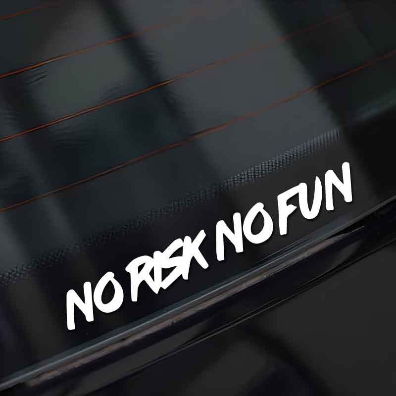 bez rizika, bez zabave, smiješni slogan, kreativne i smiješne naljepnice za obožavatelje i ljubitelje crtića, visoke kvalitete za automobile, kamione, motocikle i prijenosna računala