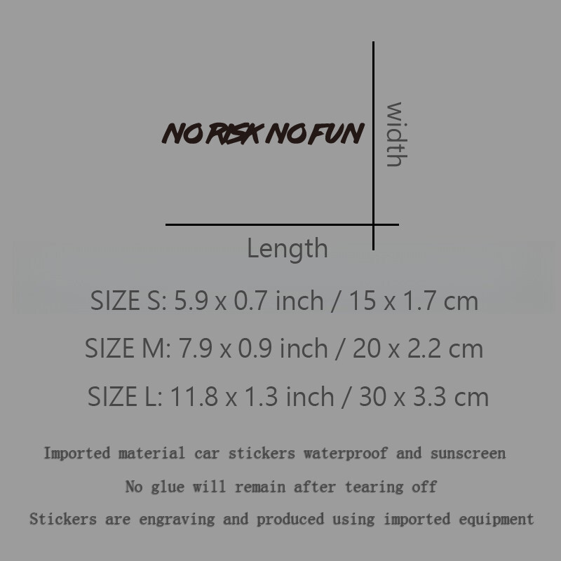 bez rizika, bez zabave, smiješni slogan, kreativne i smiješne naljepnice za obožavatelje i ljubitelje crtića, visoke kvalitete za automobile, kamione, motocikle i prijenosna računala