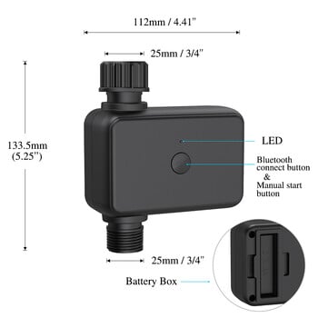 WIFI Bluetooth χρονοδιακόπτης άρδευσης Ελεγκτής βαλβίδας εξόδου συστήματος αυτόματης καταιονισμού βρύσης ψεκαστήρων