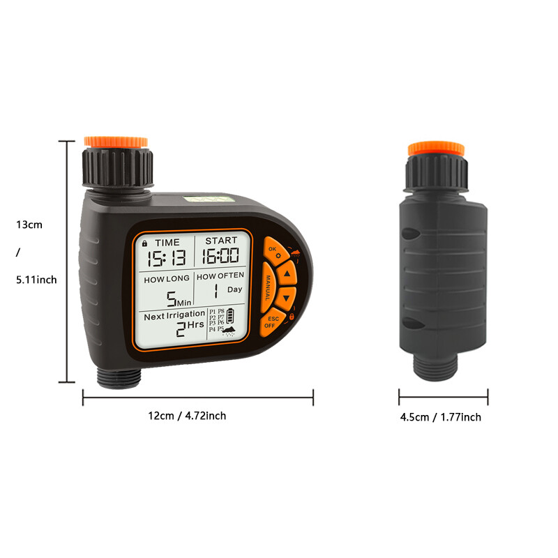 Rain Seer LCD zaslon Vodootporan Vodootporan IP65 Navodnjavanje kućnog vrta Rainal Timer Automatski upravljač Funkcija automatskog zaključavanja