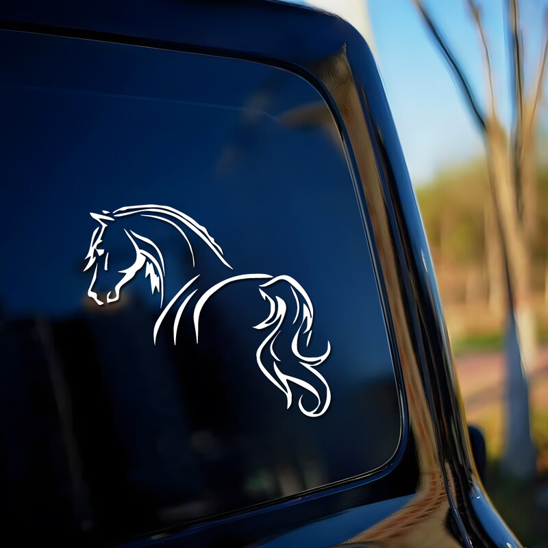 Nepaklausīgs un augstprātīgs zirgs, radošas un smieklīgas uzlīmes multfilmu faniem un mīļotājiem, augstas kvalitātes automašīnu kravas automašīnām, motocikliem un klēpjdatoriem