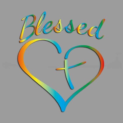 Blažena ljubav u kombinaciji s križnim kreativnim i smiješnim naljepnicama za obožavatelje i ljubitelje crtića, visoke kvalitete za automobile, kamione, motocikle i prijenosna računala