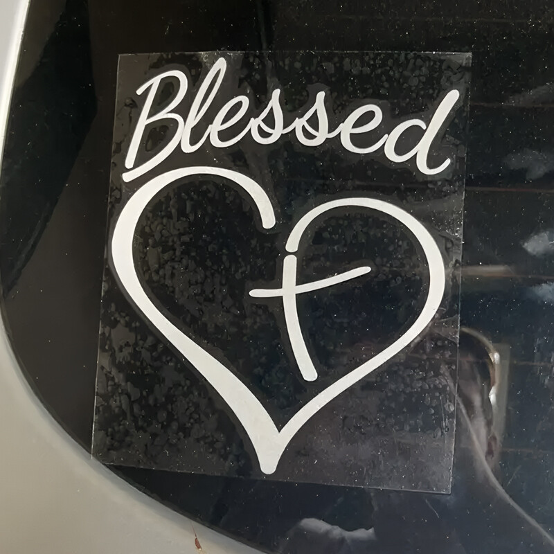 Blažena ljubav u kombinaciji s križnim kreativnim i smiješnim naljepnicama za obožavatelje i ljubitelje crtića, visoke kvalitete za automobile, kamione, motocikle i prijenosna računala