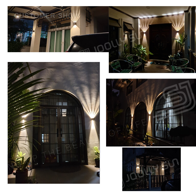 JoollySun vanjska zidna svjetiljka Vodootporna LED rasvjeta za uređenje doma Vrt Balkonska vrata Bočna moderna zidna svjetla AC85-265V