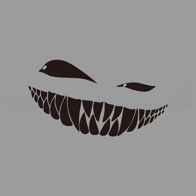 Smieklīgi zobi un ļauns skatiens uz tevi ar smaidu radošas un smieklīgas uzlīmes multfilmu cienītājiem un mīļotājiem, augstas kvalitātes auto kravas m