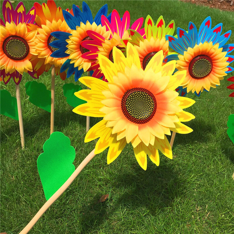 Šareni suncokret vjetrenjača vjetrenjača za travnjak vrtna zabava dekoracija vanjsko kampiranje piknik vrt dvorište dekoracija