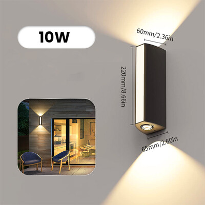Fali lámpa LED lámpa 10 W LED fali lámpa AC85-265V IP66 Vízálló mozgásérzékelő Világítás Dekoráció Kívülről Otthonra