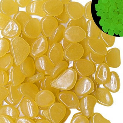 50 gab. Gaismas oļi 1,5 cm dārza apdares grants pagalma celiņam un baseinam Akmens skaists dekors mirdz tumsā