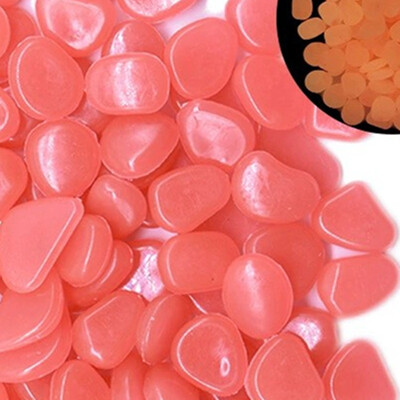 50 gab. Gaismas oļi 1,5 cm dārza apdares grants pagalma celiņam un baseinam Akmens skaists dekors mirdz tumsā