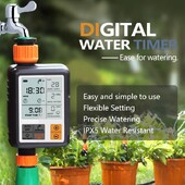 Automātiskā digitālā elektroniskā ūdens taimera sistēma dārza apūdeņošanas laistīšanas taimera kontrolieris EU Plug, ASV spraudnis