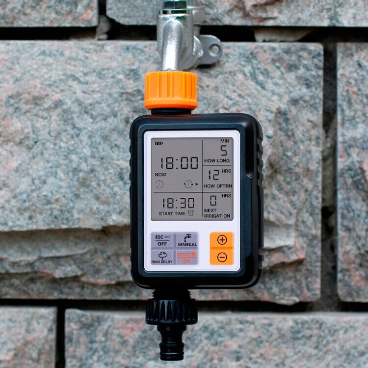 Automātiskā digitālā elektroniskā ūdens taimera sistēma dārza apūdeņošanas laistīšanas taimera kontrolieris EU Plug, ASV spraudnis