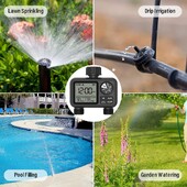 Dārza ūdens taimeris Jaunākais 2/1 izvada digitālā A/B zonas neatkarīga programmēšanas vadība Regulējams smidzinātājs Vienkārša uzstādīšana