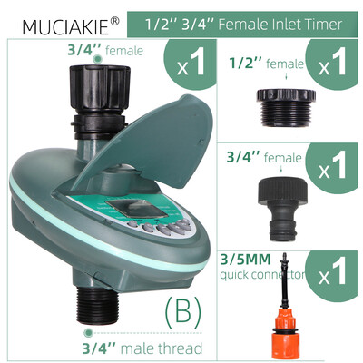 Vrtni mjerač vremena za navodnjavanje LCD zaslon Kontroler navodnjavanja Tjedno dnevno programiranje Biljke u stakleniku Automatske prskalice