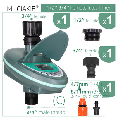 Vrtni mjerač vremena za navodnjavanje LCD zaslon Kontroler navodnjavanja Tjedno dnevno programiranje Biljke u stakleniku Automatske prskalice