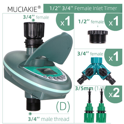 Vrtni mjerač vremena za navodnjavanje LCD zaslon Kontroler navodnjavanja Tjedno dnevno programiranje Biljke u stakleniku Automatske prskalice