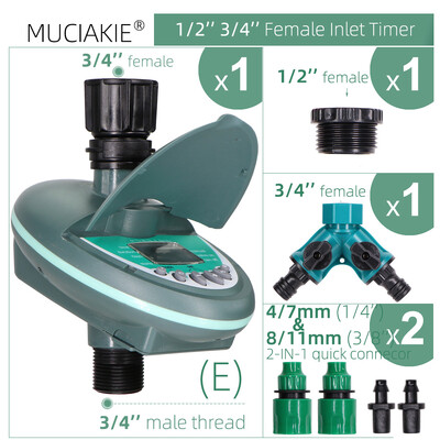 Vrtni mjerač vremena za navodnjavanje LCD zaslon Kontroler navodnjavanja Tjedno dnevno programiranje Biljke u stakleniku Automatske prskalice