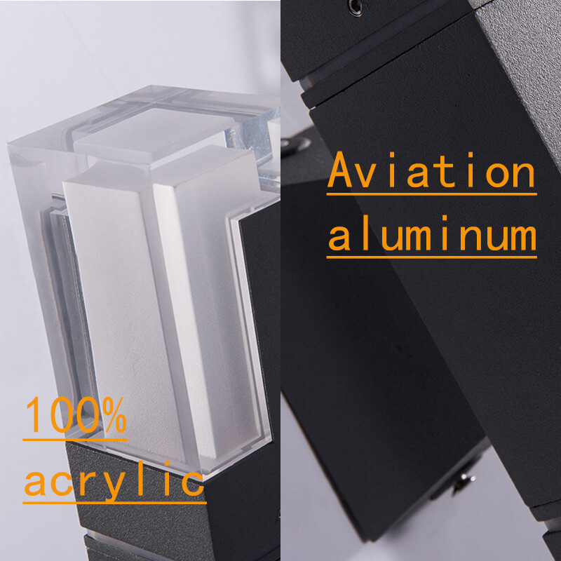 Unutarnje i vanjske terase, vrtovi, vanjski zidovi, dvorišta, balkoni, moderna minimalistička vodootporna LED zidna svjetla