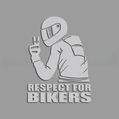 Motociklists ar forša profila radošām un smieklīgām uzlīmēm multfilmu cienītājiem un mīļotājiem, augstas kvalitātes automašīnu kravas motocikliem un l