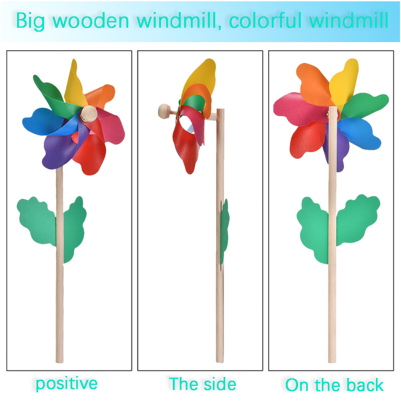 4gab vējdzirnavu plastmasas 12 cm vējdzirnavu dārza miets koka rokturis dārza zāliena pagalma ballīte bērnistaba āra dekorēšanai foto rekvizīti