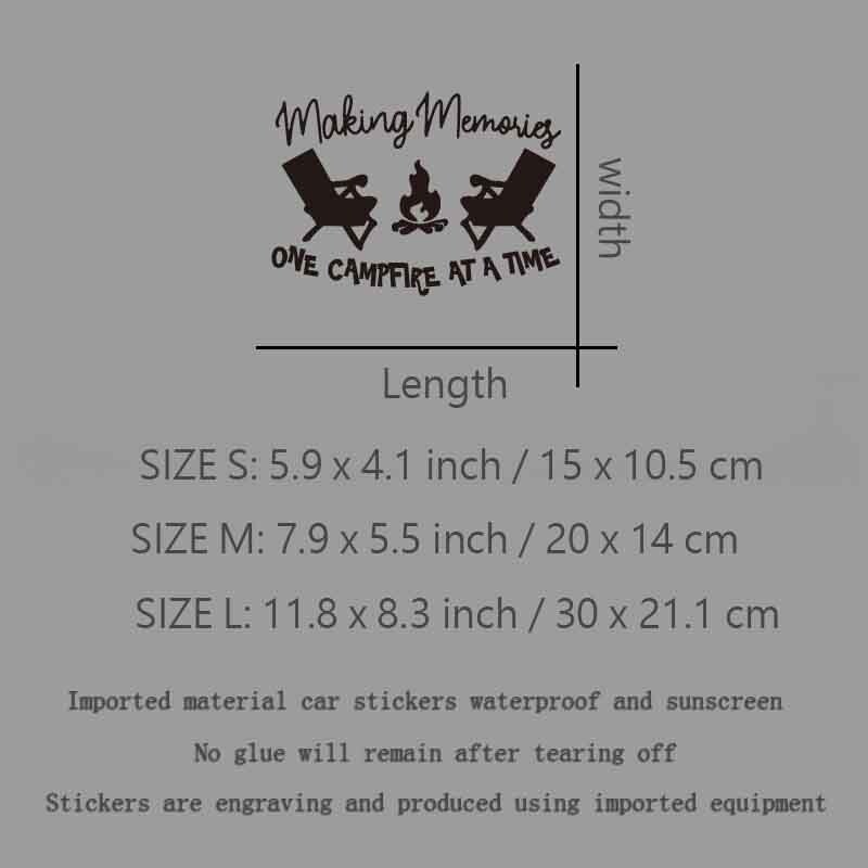 Večera uz logorsku vatru početak je naših uspomena kreativne i smiješne naljepnice za obožavatelje i ljubitelje crtića, visoke kvalitete za auto