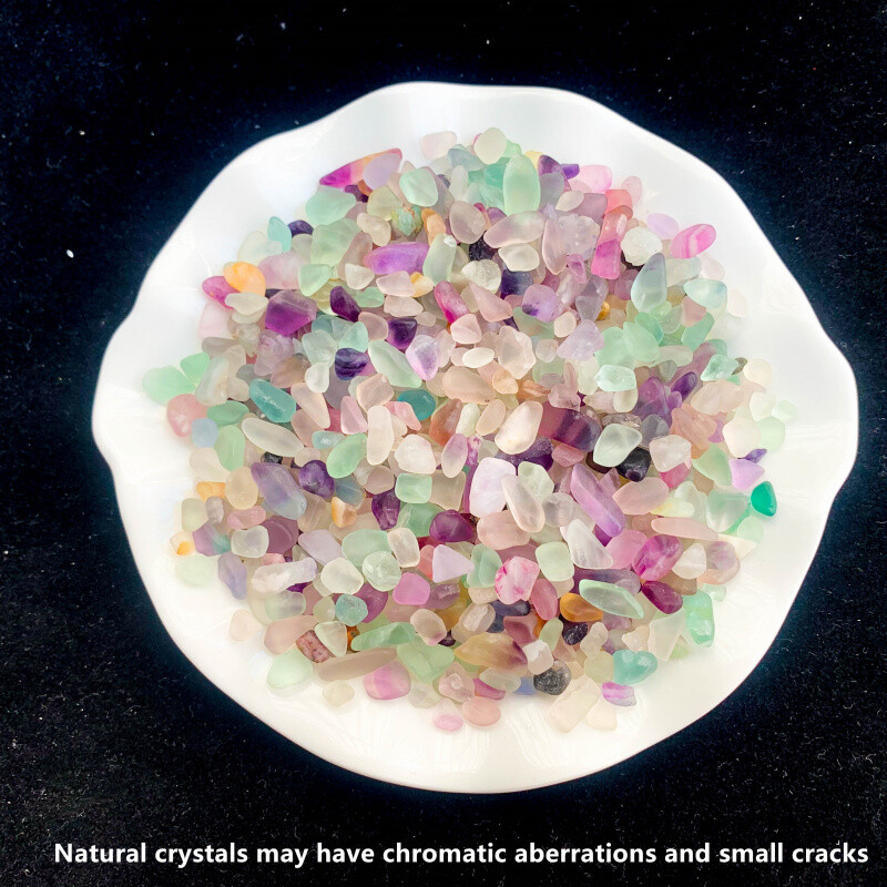 1,76 oz Prirodno kristalno drobljeno kamenje, fluorit kristalno polirano kamenje, za izradu nakita, boca želja, sobne biljke, vrt