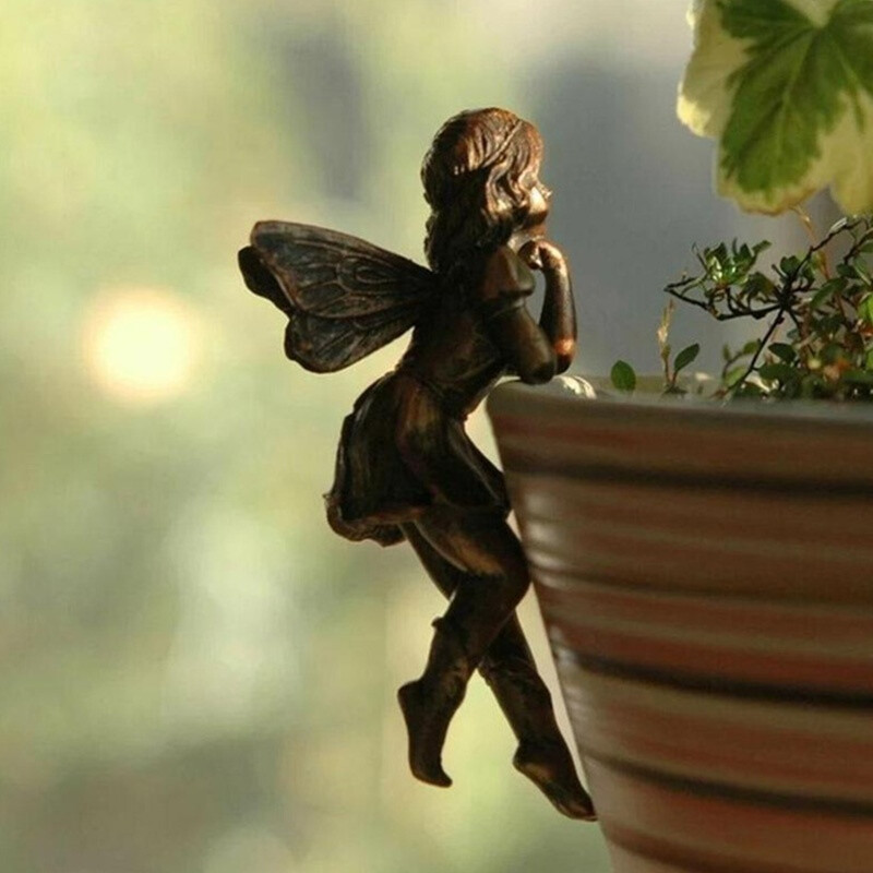 Vila Djevojka Viseća šalica Dekoracija od smole Vilinska kombinacija Rub košare s cvijećem Dekoracija Vrtna posuda Ukrasi