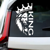 Biedējoša lauvas galva ar radošām un smieklīgām uzlīmēm multfilmu cienītājiem un mīļotājiem, augstas kvalitātes automašīnu kravas automašīnām, motocikliem un klēpjdatoriem