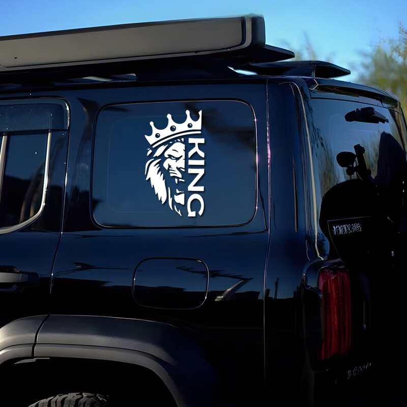 Biedējoša lauvas galva ar radošām un smieklīgām uzlīmēm multfilmu cienītājiem un mīļotājiem, augstas kvalitātes automašīnu kravas automašīnām, motocikliem un klēpjdatoriem