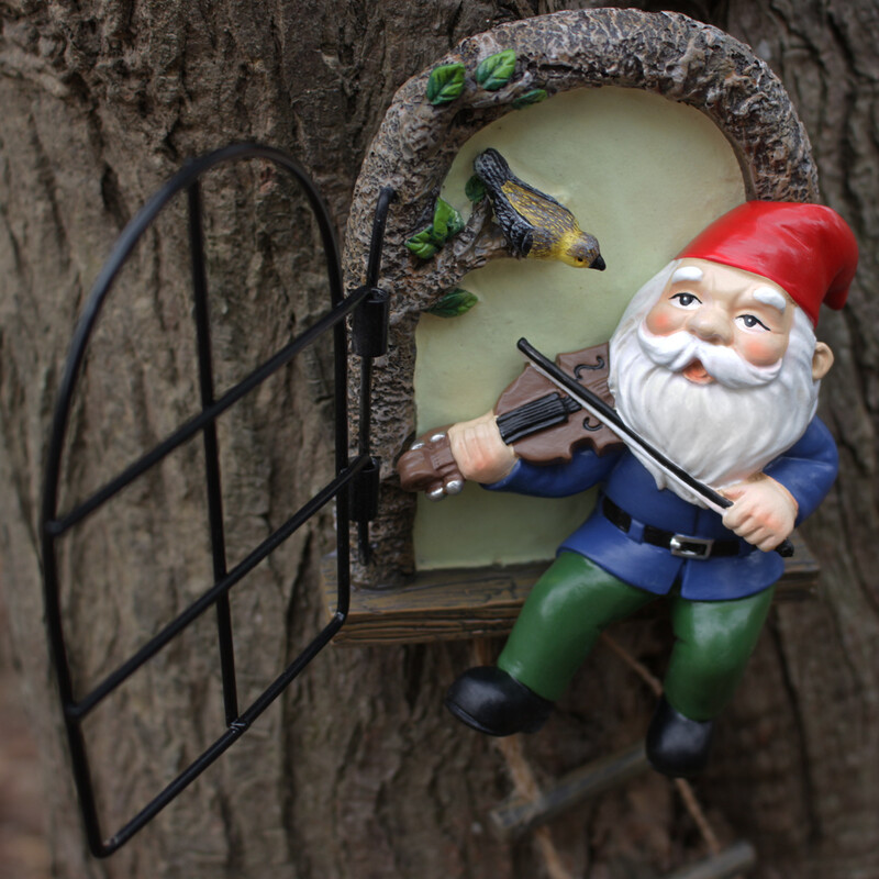 1 sveķu rokdarbs karājās pie rūķa spēlē klavierkoka, dzelzs logs, iekarināms koks, pagalma koku stumbru dekorēšana, pakarināšana