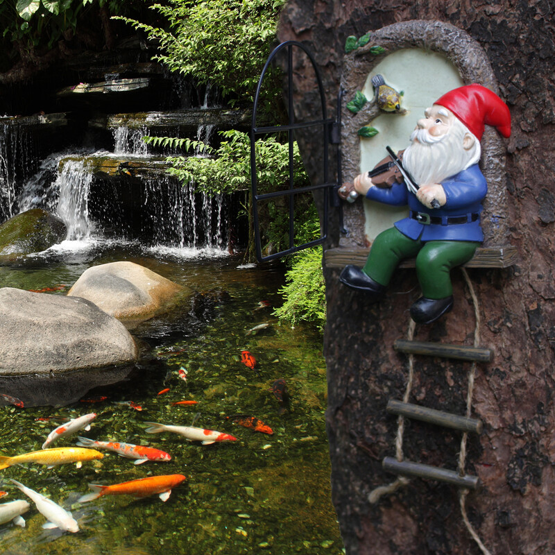 1 sveķu rokdarbs karājās pie rūķa spēlē klavierkoka, dzelzs logs, iekarināms koks, pagalma koku stumbru dekorēšana, pakarināšana