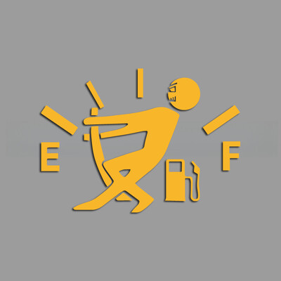 Augsts degvielas patēriņš un aiziet prom smieklīgas un interesantas darbības uzlīmes radošas un smieklīgas uzlīmes multfilmu faniem un mīļotājiem, augstas kvalitātes