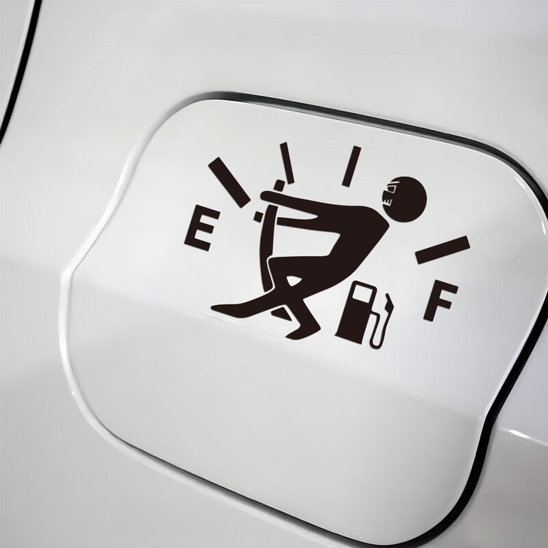 Augsts degvielas patēriņš un aiziet prom smieklīgas un interesantas darbības uzlīmes radošas un smieklīgas uzlīmes multfilmu faniem un mīļotājiem, augstas kvalitātes