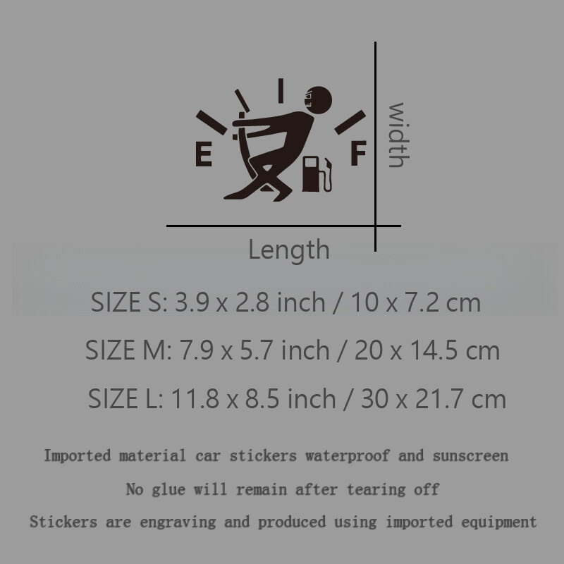 Augsts degvielas patēriņš un aiziet prom smieklīgas un interesantas darbības uzlīmes radošas un smieklīgas uzlīmes multfilmu faniem un mīļotājiem, augstas kvalitātes