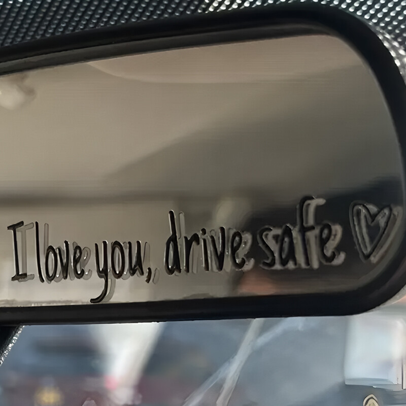 Volim te sigurna vožnja kreativni engleski slogan kreativne i smiješne naljepnice za obožavatelje i ljubitelje crtića, visoke kvalitete za automobile kamione moto