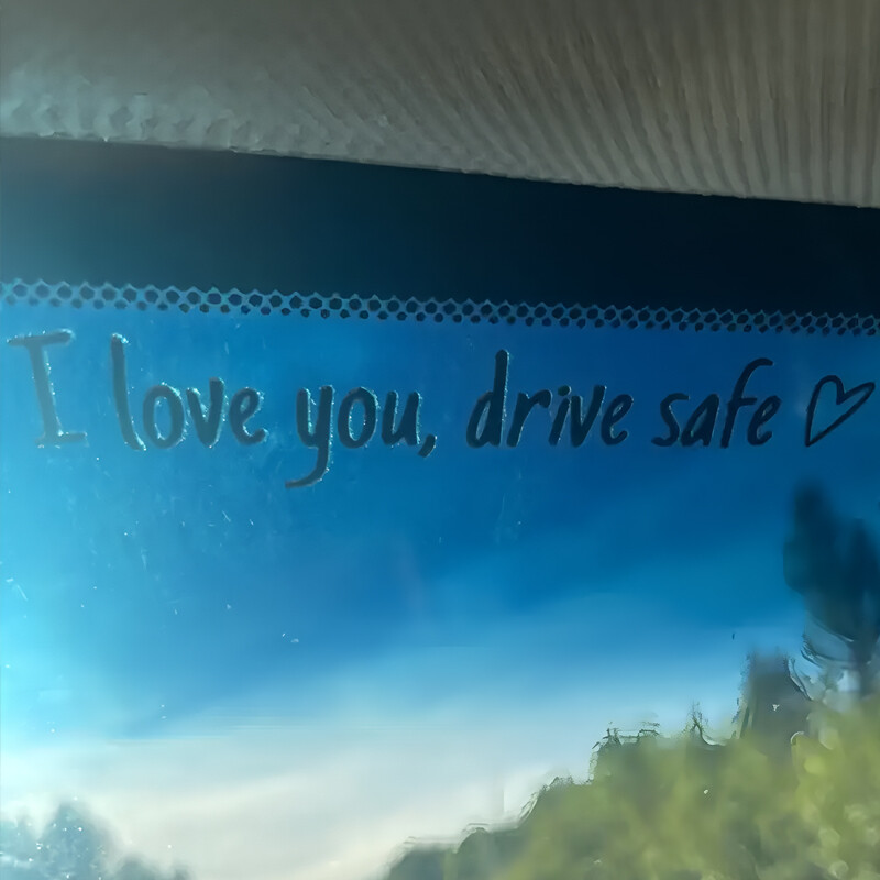 Volim te sigurna vožnja kreativni engleski slogan kreativne i smiješne naljepnice za obožavatelje i ljubitelje crtića, visoke kvalitete za automobile kamione moto