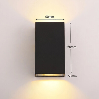 Sandiy āra sienas lampas ārējās LED ūdensnecaurlaidīgās sienas ielas lampas 220 v balkona lieveņa 2 galvu pagalma ielas apgaismojums 110 v 10 W
