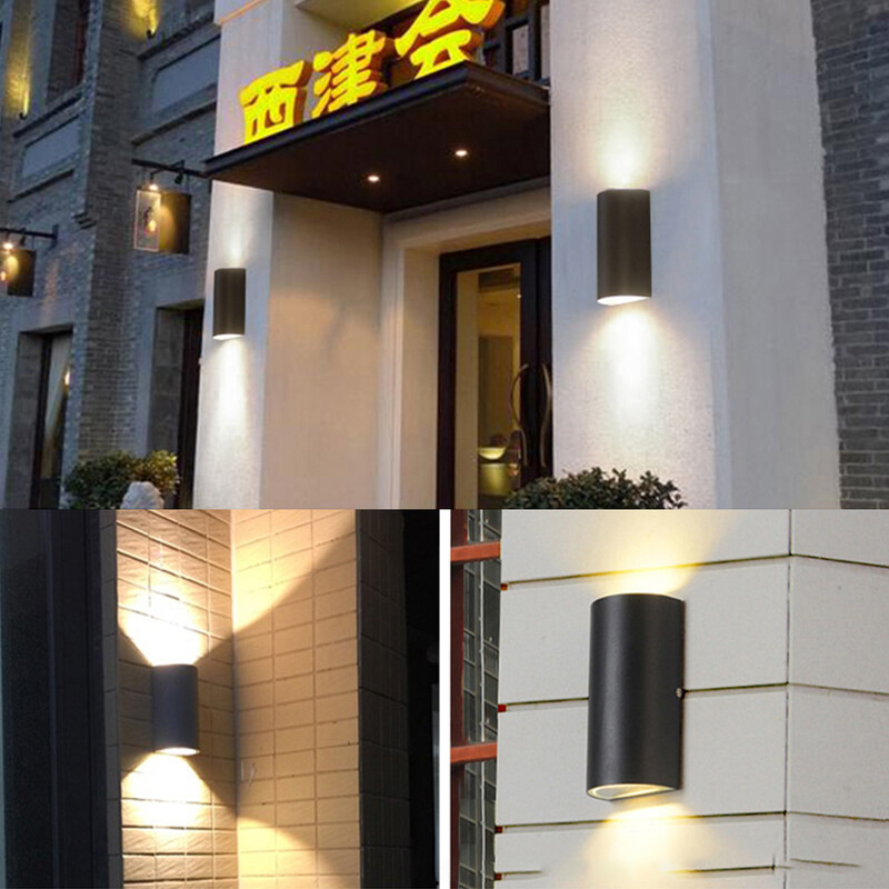 Sandiy āra sienas lampas ārējās LED ūdensnecaurlaidīgās sienas ielas lampas 220 v balkona lieveņa 2 galvu pagalma ielas apgaismojums 110 v 10 W