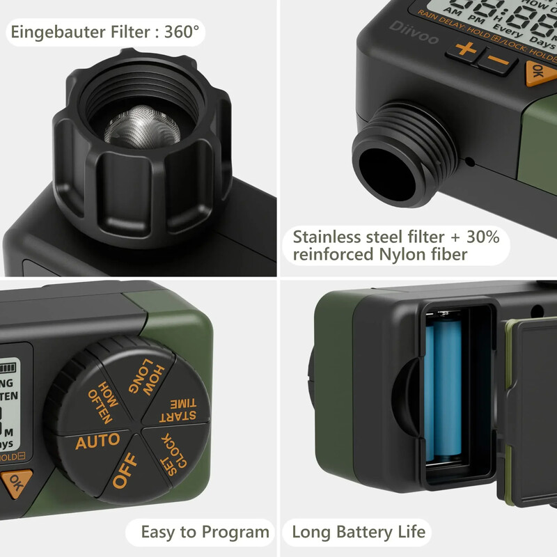 Diivoo drėkinimo vandens laikmatis sodo automatinis lašelinio laistymo valdiklis su automatine laistymo sistema namų šiltnamiui