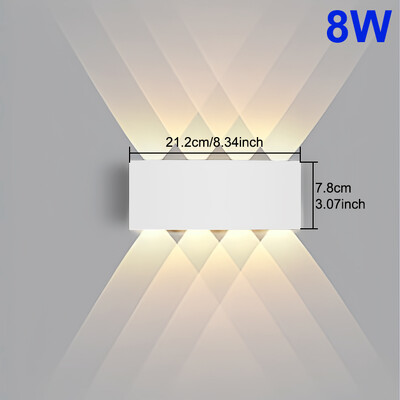 Āra LED sienas gaisma 4W 6W 8W 10W ūdensizturīgs IP65 augšup uz leju gaisma Mūsdienīgs ejas dārza pagalms Guļamistabas viesistabas gaismas dekors