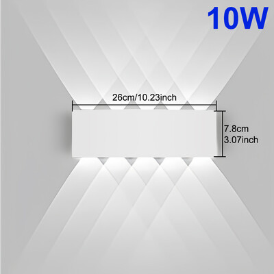 Āra LED sienas gaisma 4W 6W 8W 10W ūdensizturīgs IP65 augšup uz leju gaisma Mūsdienīgs ejas dārza pagalms Guļamistabas viesistabas gaismas dekors